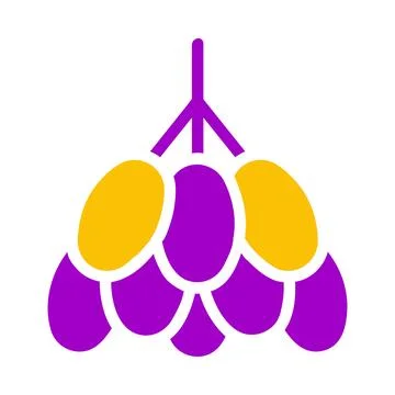 Kurma palm icon solid purple yellow style ramadan illustration vector eleme.. Illustrazione stock