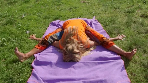 Kurmasana Stock Footage 125587458