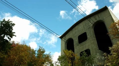 Kurobe dam cable car, color graded Full HD (1920x1080) Stock Footage 42829759