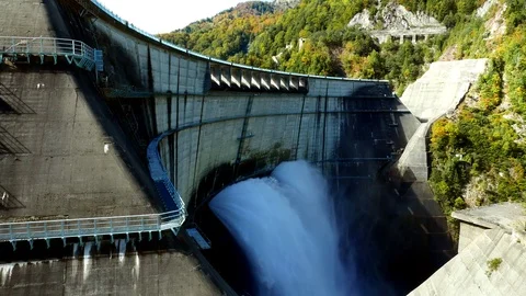 Kurobe Dam Stock Footage