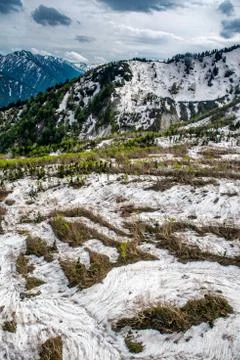 Kurobe snow mountain range Foto stock