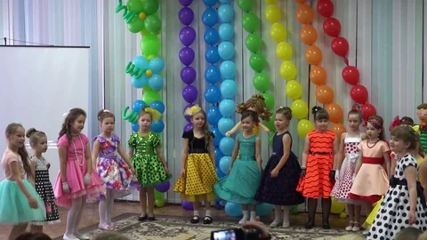 Kursk, Russia - May 26, 2017: graduation party at kindergarten 動画素材 76089229