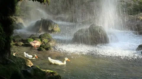 Kursunlu waterfall Stock Footage 12733855