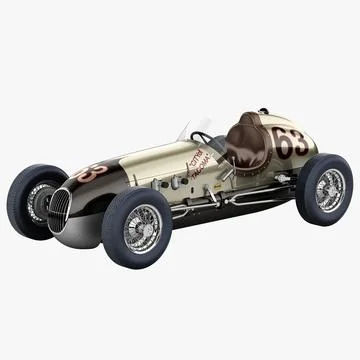 Kurtis Kraft 2000 Vintage Race Car 3D Model