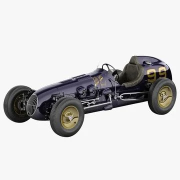 Kurtis Kraft 4000 Vintage Racing Car 3D Model