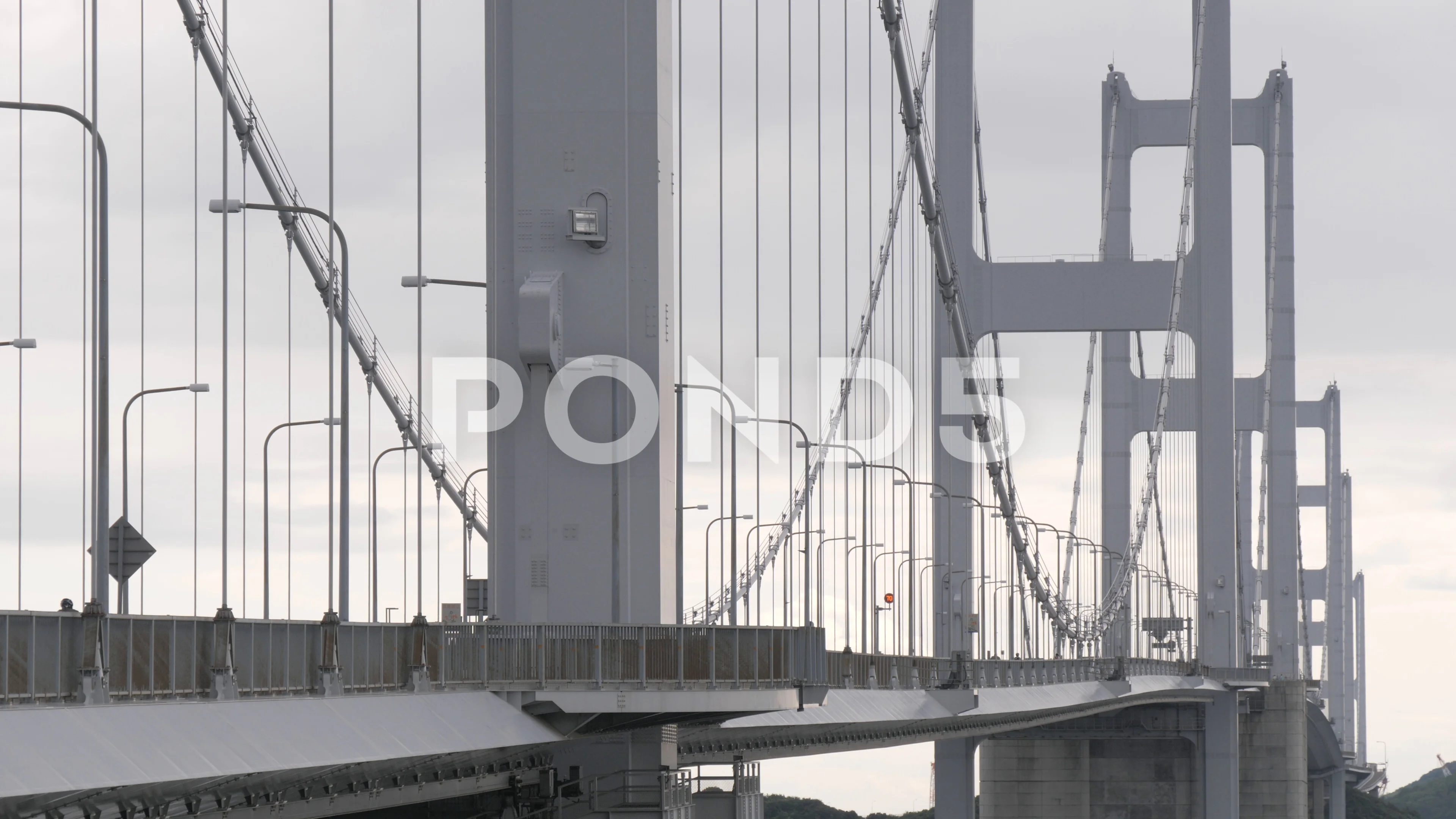 Kurushima Kaikyo Bridge With Traffic Ima Stock Video Pond5