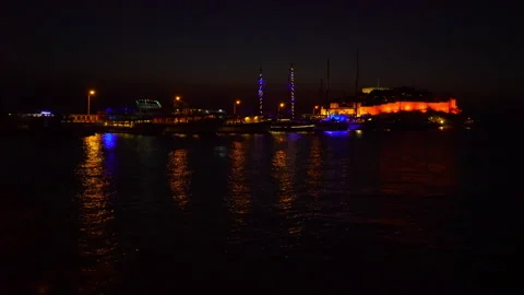 Kusadasi in the evening lights 動画素材 248895747