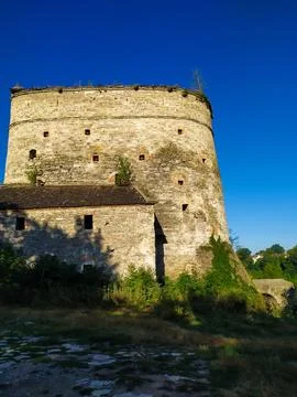 Kushnir Tower - gateway of old city fortification, Kamianets-Podilskyi Stock Photos