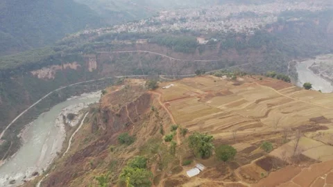 Kusma join Baglung. Stockbeeldmateriaal 170684668