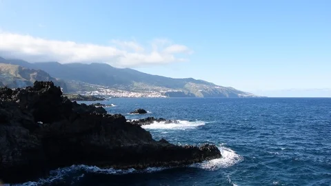 Küste bei Los Cancajos, La Palma Stock Footage 105876434