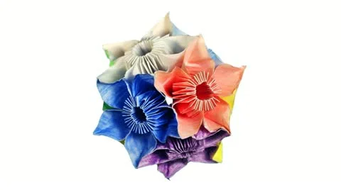 Kusudama White Background Video stock 11177682