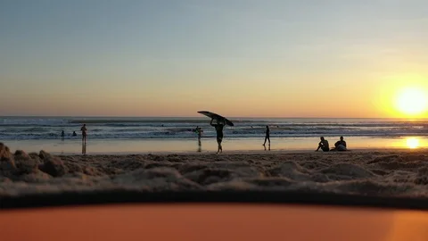 Kuta Beach in Bali. Stock Footage 111984645