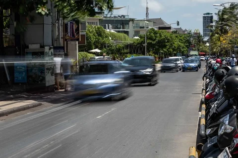 Kuta Street Timelapse 2 Stock Footage 99018060
