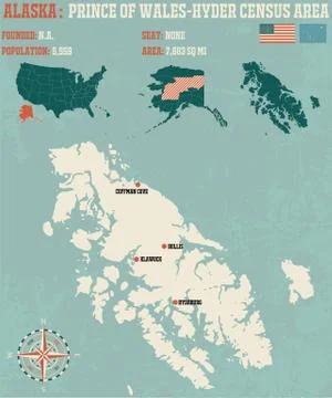 Kuvilak Census Area in Alaska Stock Illustration