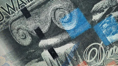 Kuwait 1 dinar (2014) banknote rotating, Kuwaiti money close up Video stock 99498714