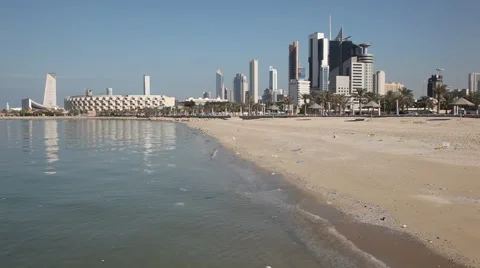 Kuwait City from the beach Vidéo 45600651