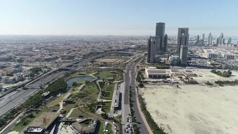 Kuwait City by drone Stock Footage 249200928