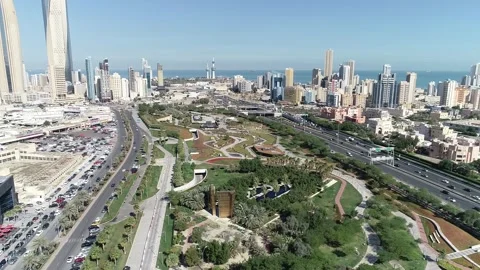 Kuwait City by drone Stock Footage 249201031