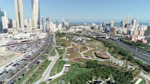 Kuwait City by drone Stock Footage 249201255