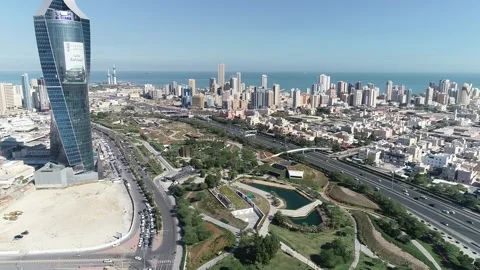 Kuwait City by drone Stock Footage 249201507