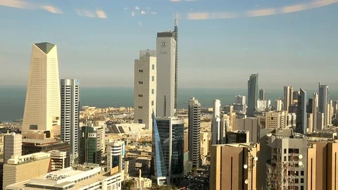 Kuwait City Landscape - Modern Architecture 스톡 동영상 123012053