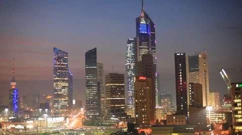 Kuwait City at night Vidéo 45614314
