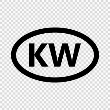 Kuwait code symbol. short country name. Domain name Stock Illustration