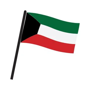 Kuwait country flag Stock Illustration