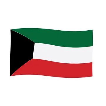 Kuwait country flag Stock Illustration