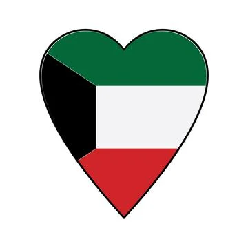 Kuwait country flag Stock Illustration