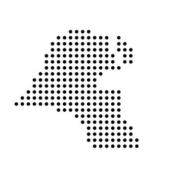 Kuwait dotted vector map Stock Illustration