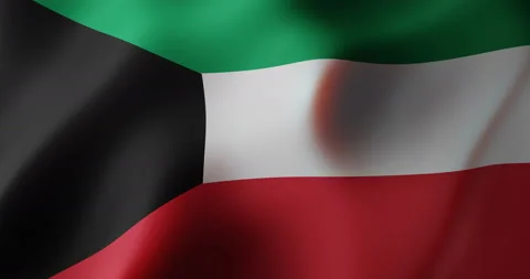KUWAIT Flag Animation,  KUWAITI Background Colors  (3D Rendered Animation) 動画素材 170253816