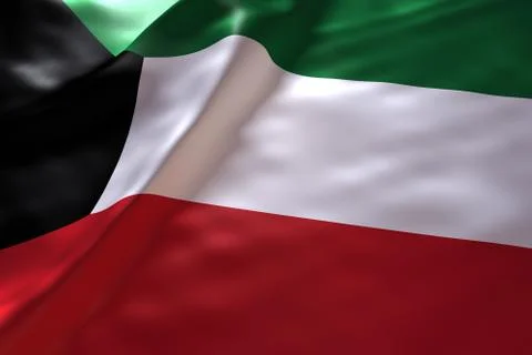 Kuwait flag background Stock Illustration