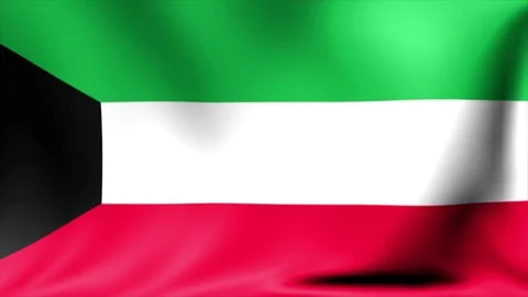 Kuwait Flag. Background Seamless Looping Animation. 4K High Definition Video Stock Footage 71938808