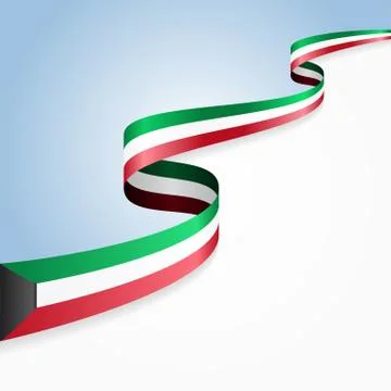 Kuwait flag background. Vector illustration Stock Illustration