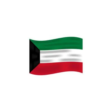 Kuwait flag clipart design vector isolated Stock Illustration