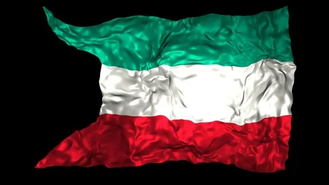 Kuwait flag Stock Footage 110818911