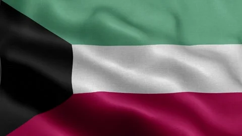 Kuwait flag Front Stock Footage 318666181