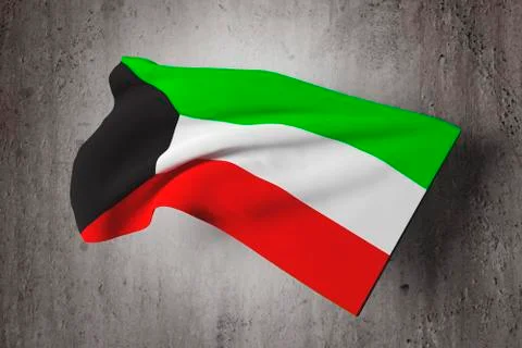 Kuwait flag Stock Illustration