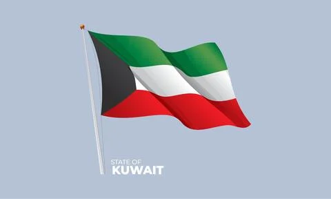 Kuwait flag Stock Illustration