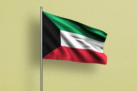 Kuwait flag Stock Illustration