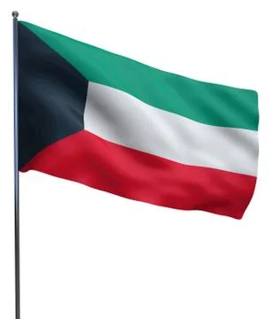 Kuwait Flag Image Stock Illustration