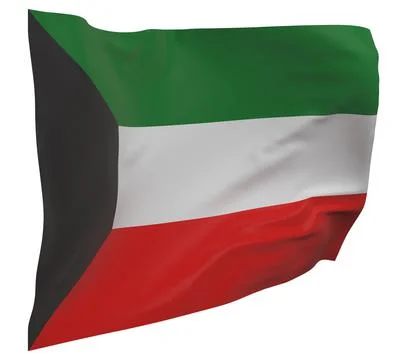Kuwait flag isolated Stock Illustration
