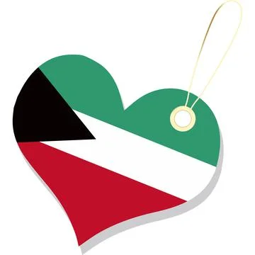 Kuwait flag isolated on white background. Kuwait Flag Vector Backgrounds Stock Illustration