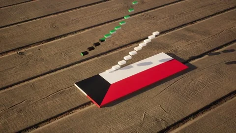 Kuwait Flag - Slow Motion Video stock 318798383