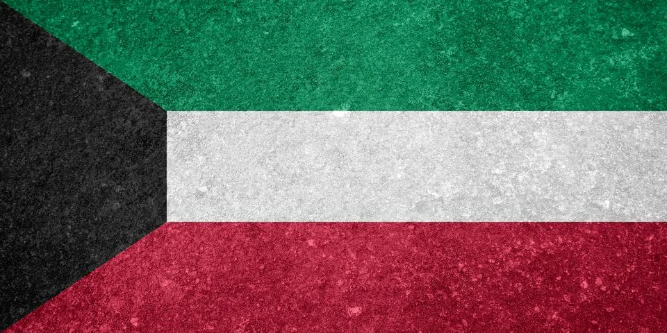 Kuwait flag texture as the background Illustrazione stock
