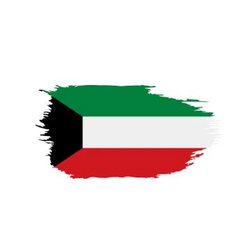 Kuwait flag, vector illustration Stockillustratie