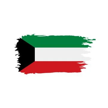 Kuwait flag, vector illustration Stockillustratie