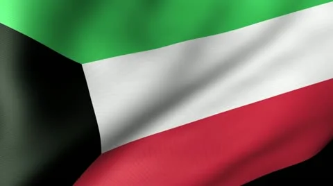 Kuwait Flag Waving Stock-Footage 12206796