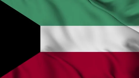 Kuwait flag Waving Stock Footage 294135119